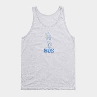 Boston Runner Route City Beats Shoe Print | Boston 26.2 Tank Top